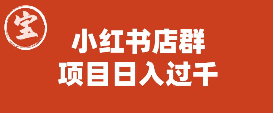 宝哥小红书店群项目，日入过千（图文教程）【揭秘】-乐乐资源网