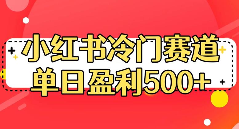 小红书冷门赛道，单日盈利500+【揭秘】-乐乐资源网