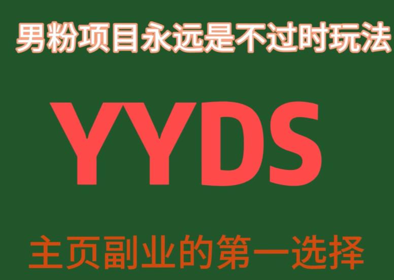 YYDS男粉项目永远是不过时玩法，主业副业的第一选择【揭秘】-乐乐资源网